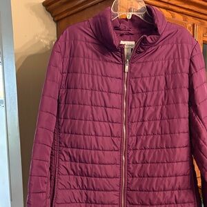 Barely Worn Catherine’s purple quilted jacket size 2 x